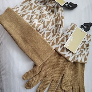 Brand New with Tags Michael Kors hat and gloves set